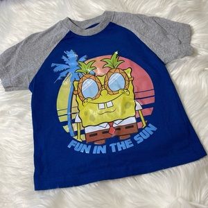 SpongeBob SquarePants Little Boy Size 4 Short Sleeve Shirt